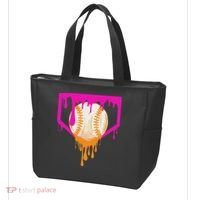 Baseball Drip For Ice Cream Drip Baseball Tote Bag thumb 3
