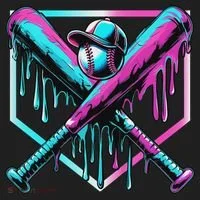 Baseball Drip For Ice Cream Drip Baseball Women's Sweatshirt thumb 2