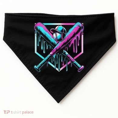 Baseball Drip For Ice Cream Drip Baseball USA-Made Doggie Bandana