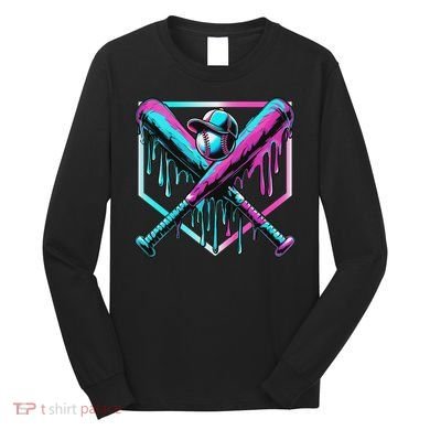 Baseball Drip For Ice Cream Drip Baseball Long Sleeve Shirt