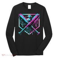 Baseball Drip For Ice Cream Drip Baseball Long Sleeve Shirt thumb 0