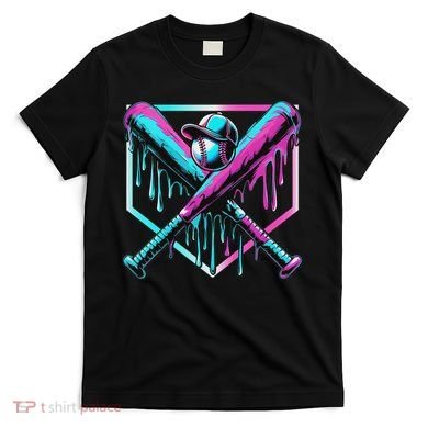 Baseball Drip For Ice Cream Drip Baseball T-Shirt