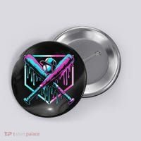 Baseball Drip For Ice Cream Drip Baseball Button thumb 0