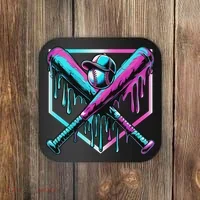 Baseball Drip For Ice Cream Drip Baseball Coaster thumb 0