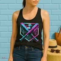 Baseball Drip For Ice Cream Drip Baseball Women's Tank Top thumb 2
