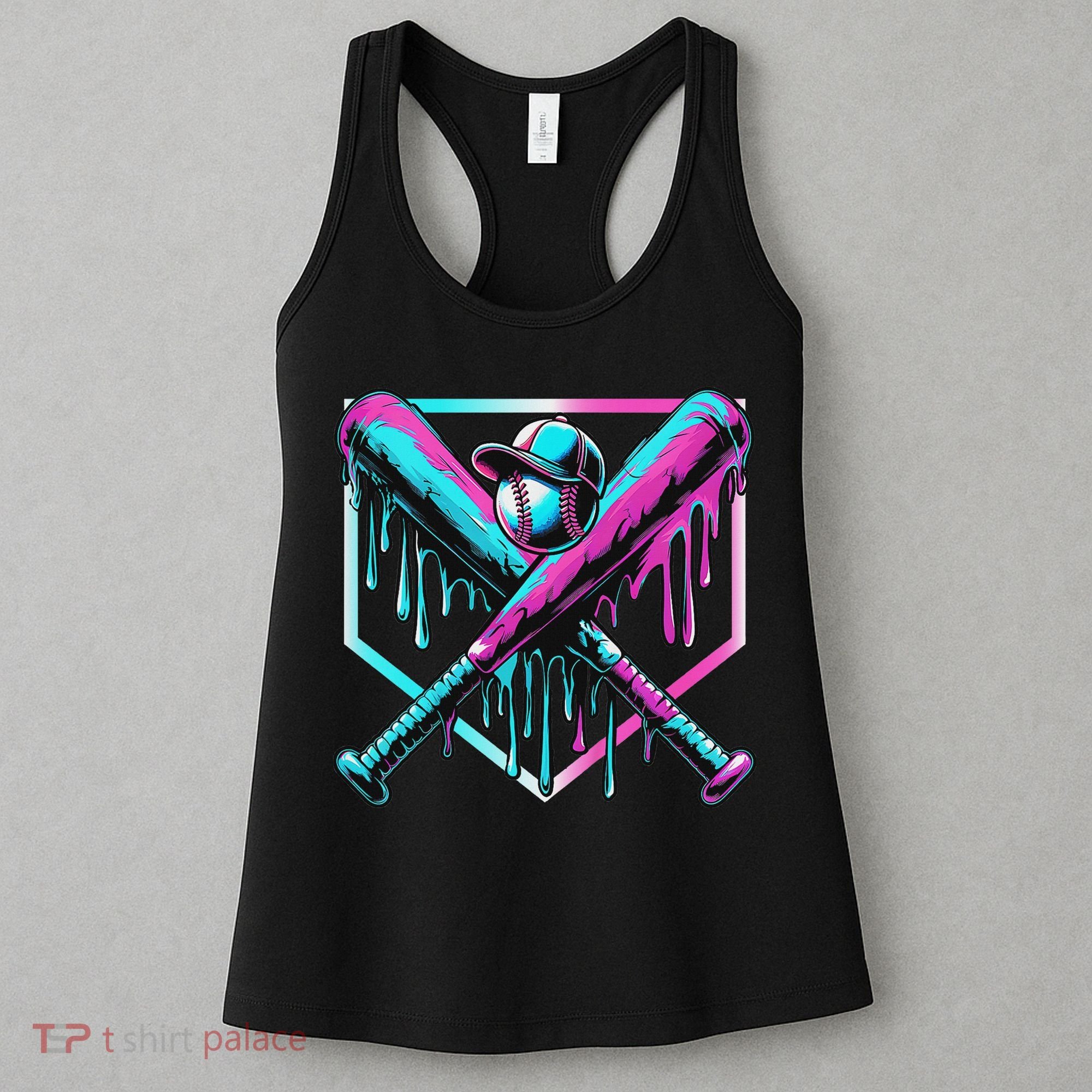 Baseball Drip For Ice Cream Drip Baseball Women's Tank Top