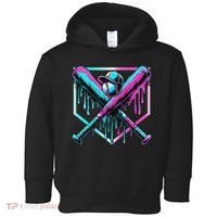 Baseball Drip For Ice Cream Drip Baseball Toddler Hoodie thumb 0