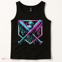 Baseball Drip For Ice Cream Drip Baseball Tank Top thumb 2