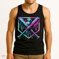 Baseball Drip For Ice Cream Drip Baseball Tank Top thumb 3