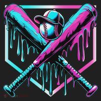 Baseball Drip For Ice Cream Drip Baseball Golf Towel thumb 3
