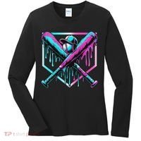 Baseball Drip For Ice Cream Drip Baseball Women's Long Sleeve Shirt thumb 0