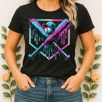 Baseball Drip For Ice Cream Drip Baseball Women's T-Shirt thumb 2