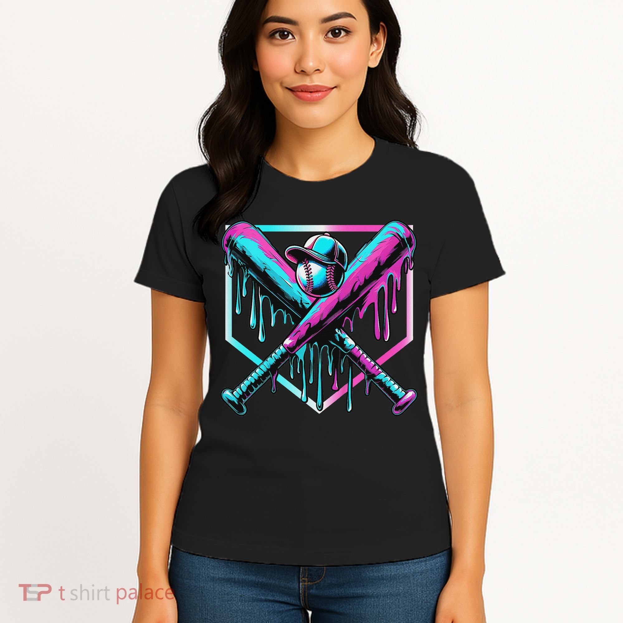 Baseball Drip For Ice Cream Drip Baseball Women's T-Shirt