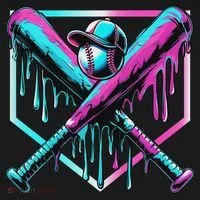 Baseball Drip For Ice Cream Drip Baseball Women's T-Shirt thumb 6