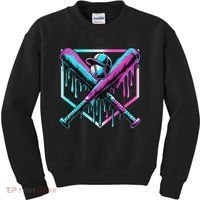 Baseball Drip For Ice Cream Drip Baseball Kids Sweatshirt thumb 0