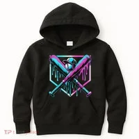 Baseball Drip For Ice Cream Drip Baseball Kids Hoodie thumb 0