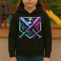 Baseball Drip For Ice Cream Drip Baseball Kids Hoodie thumb 3