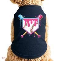 Baseball Drip For Boys Ice Cream Drip Baseball Doggie Tank thumb 0