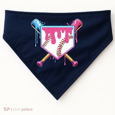 Baseball Drip For Boys Ice Cream Drip Baseball USA-Made Doggie Bandana