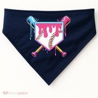 Baseball Drip For Boys Ice Cream Drip Baseball USA-Made Doggie Bandana thumb 0