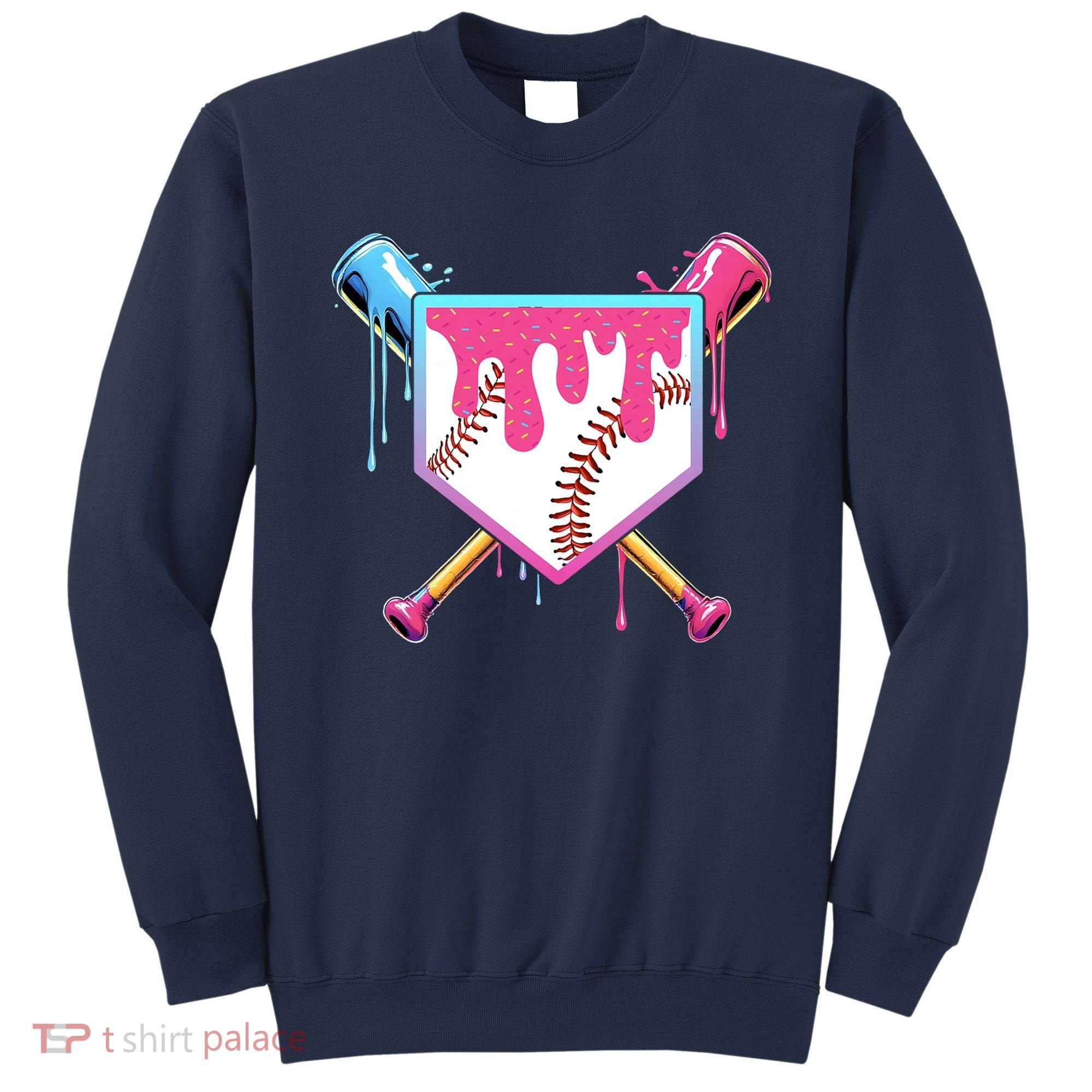 Baseball Drip For Boys Ice Cream Drip Baseball Sweatshirt