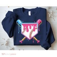 Baseball Drip For Boys Ice Cream Drip Baseball Sweatshirt thumb 2