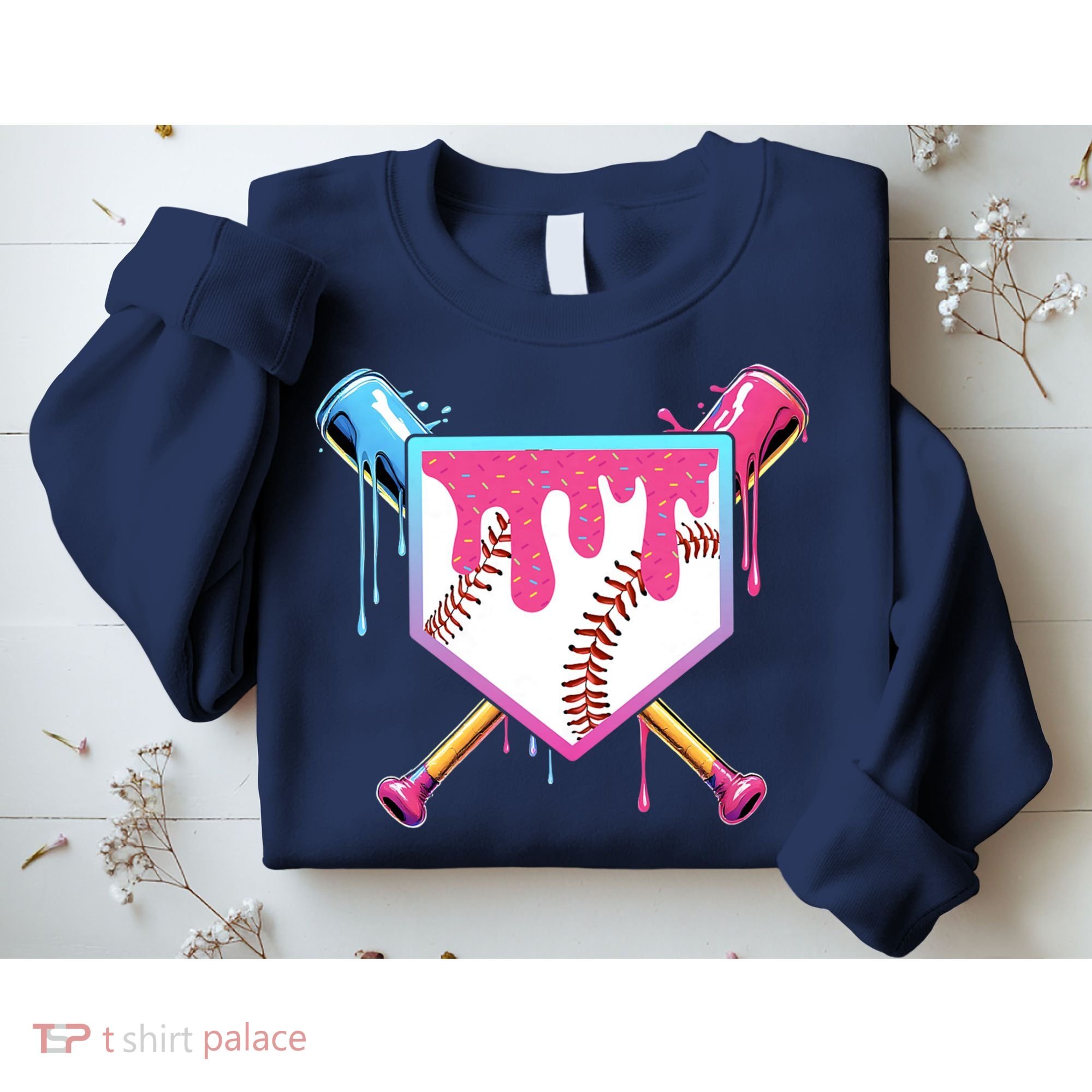 Baseball Drip For Boys Ice Cream Drip Baseball Sweatshirt