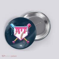 Baseball Drip For Boys Ice Cream Drip Baseball Button thumb 0