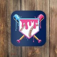 Baseball Drip For Boys Ice Cream Drip Baseball Coaster thumb 0