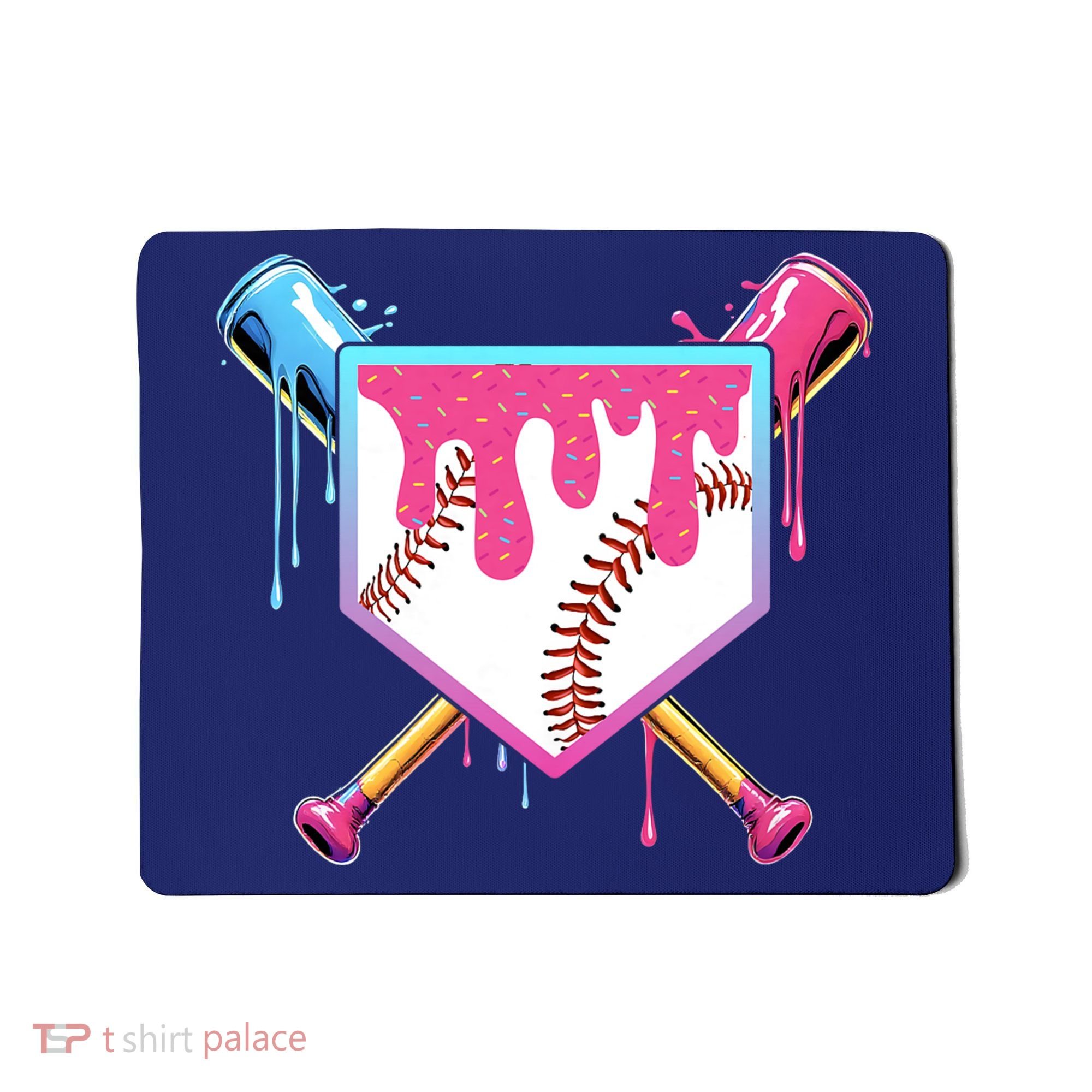 Baseball Drip For Boys Ice Cream Drip Baseball Mousepad