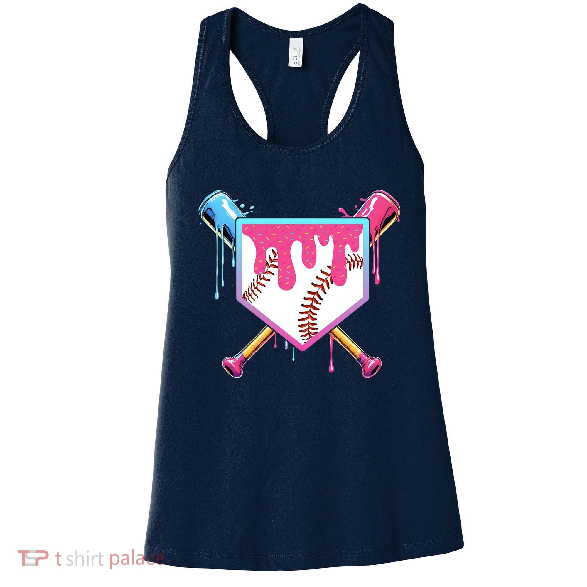 Baseball Drip For Boys Ice Cream Drip Baseball Women's Tank Top