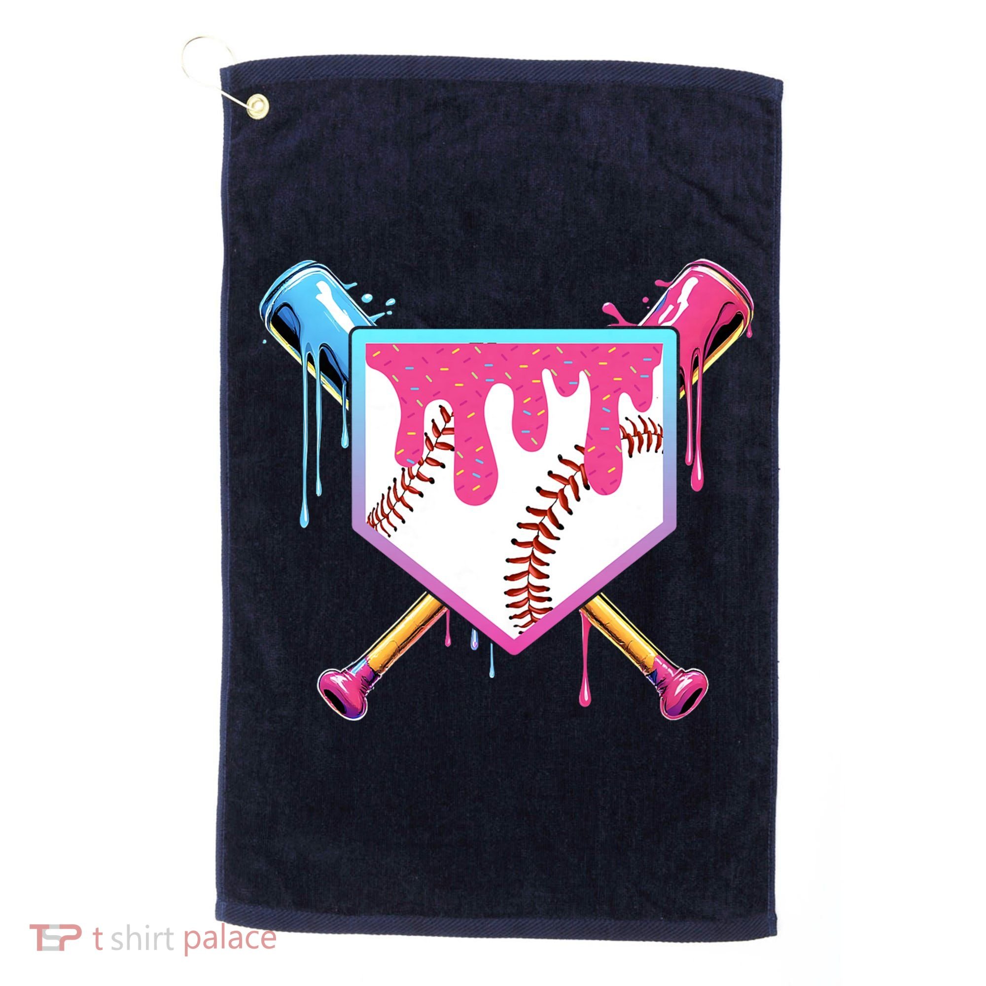 Baseball Drip For Boys Ice Cream Drip Baseball Golf Towel