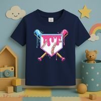 Baseball Drip For Boys Ice Cream Drip Baseball Toddler T-Shirt thumb 3