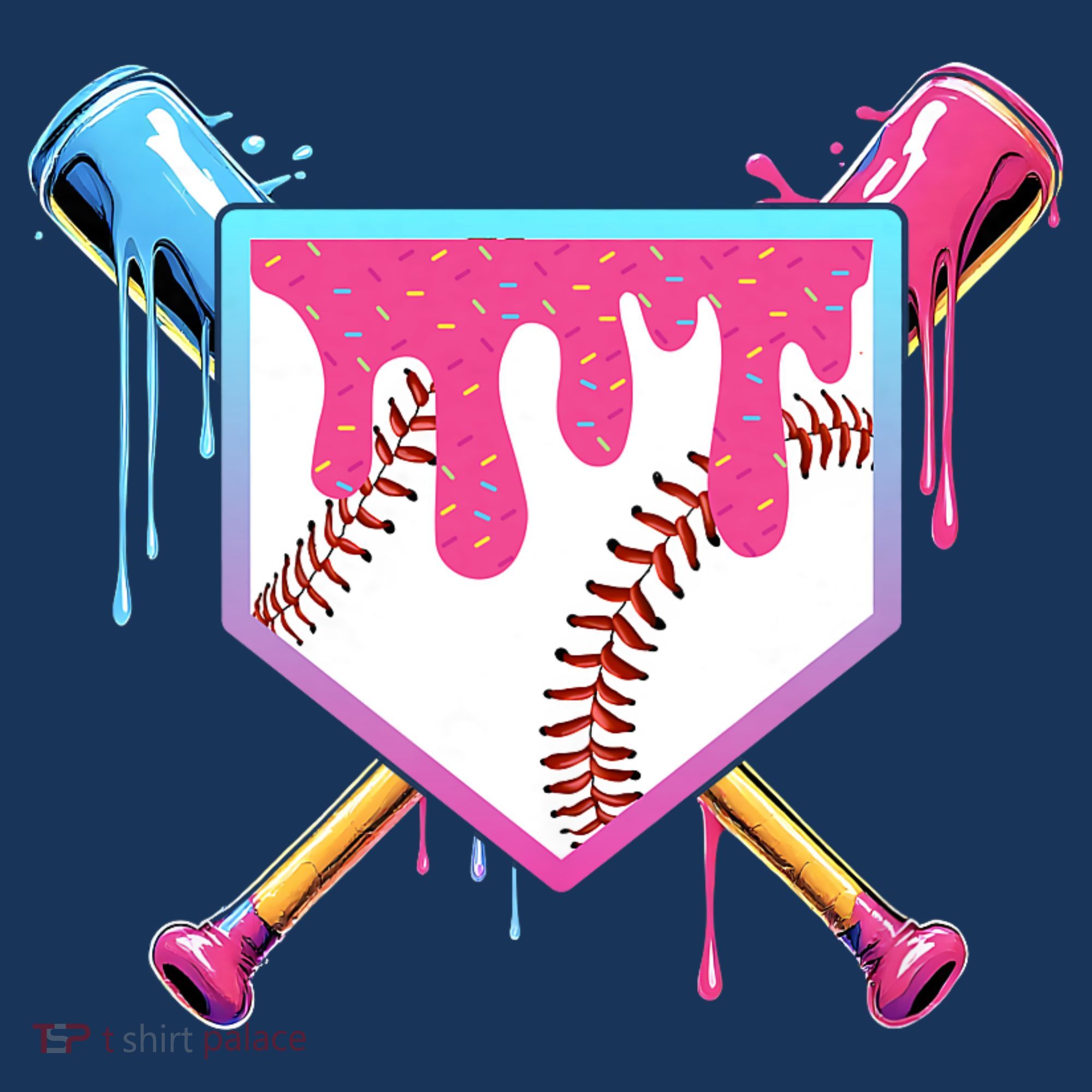 Baseball Drip For Boys Ice Cream Drip Baseball Toddler T-Shirt