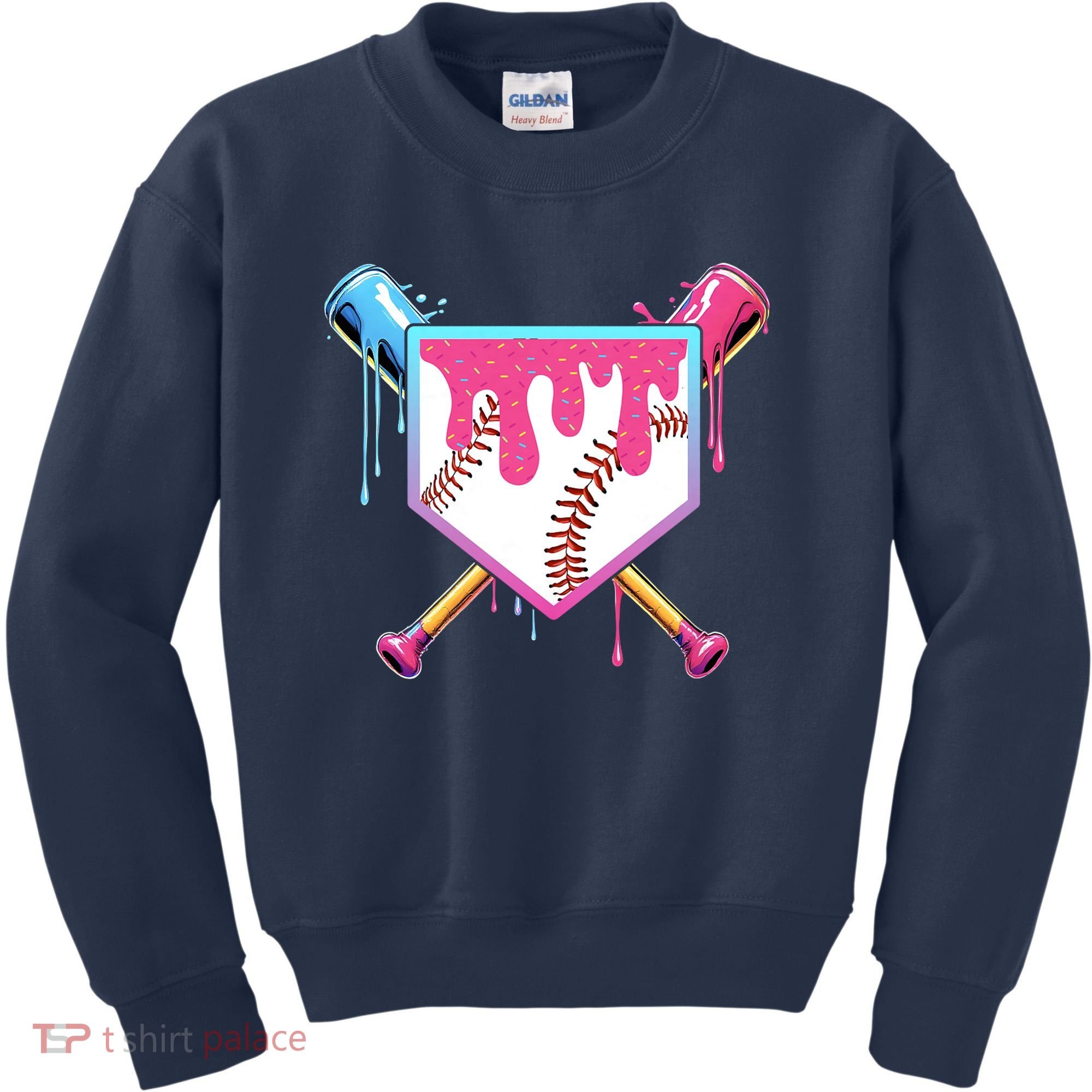 Baseball Drip For Boys Ice Cream Drip Baseball Kids Sweatshirt