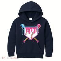 Baseball Drip For Boys Ice Cream Drip Baseball Kids Hoodie thumb 0