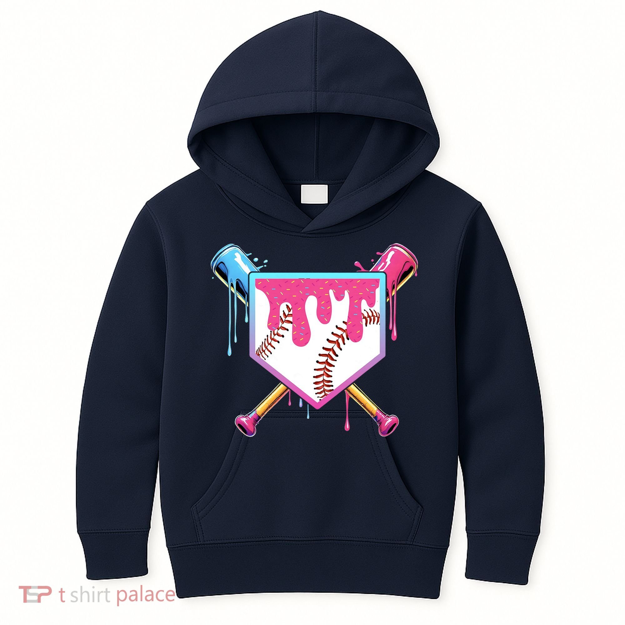 Baseball Drip For Boys Ice Cream Drip Baseball Kids Hoodie