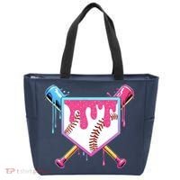 Baseball Drip For Boys Ice Cream Drip Baseball Tote Bag thumb 0
