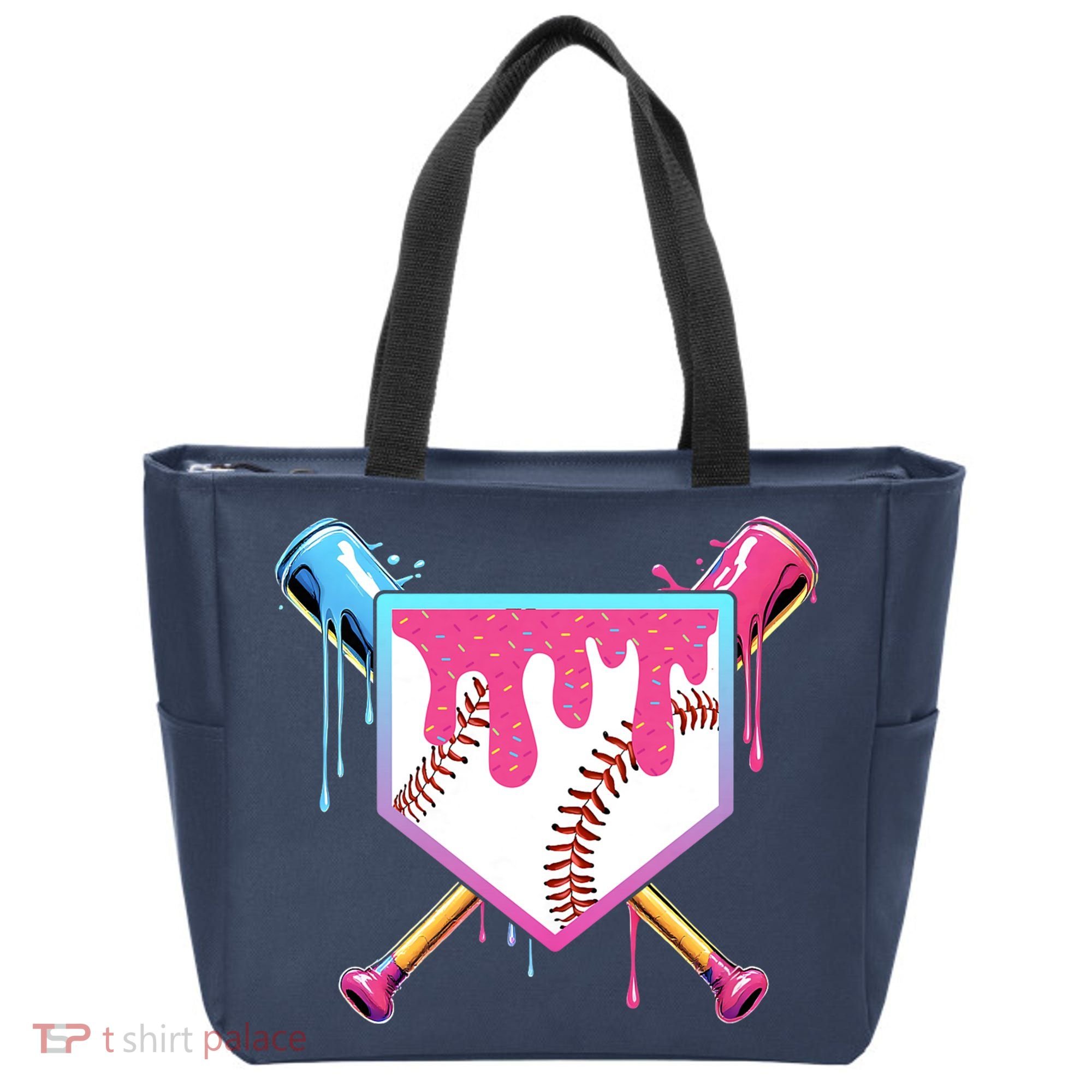 Baseball Drip For Boys Ice Cream Drip Baseball Tote Bag