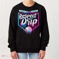 Baseball Drip For Ice Cream Drip Respect The Drip Women's Sweatshirt thumb 0