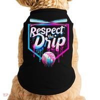 Baseball Drip For Ice Cream Drip Respect The Drip Doggie Tank thumb 0