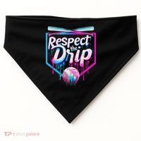 Baseball Drip For Ice Cream Drip Respect The Drip USA-Made Doggie Bandana thumb 0