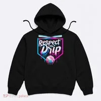 Baseball Drip For Ice Cream Drip Respect The Drip Hoodie thumb 0