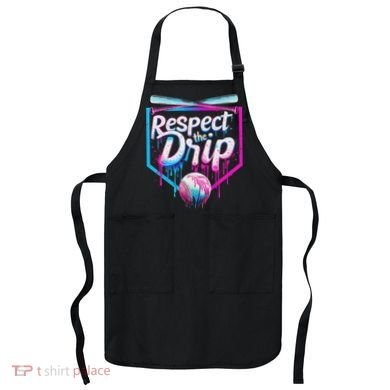 Baseball Drip For Ice Cream Drip Respect The Drip Apron