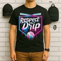Baseball Drip For Ice Cream Drip Respect The Drip T-Shirt thumb 6