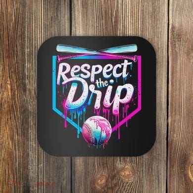 Baseball Drip For Ice Cream Drip Respect The Drip Coaster