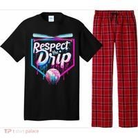 Baseball Drip For Ice Cream Drip Respect The Drip Pajama Set thumb 0