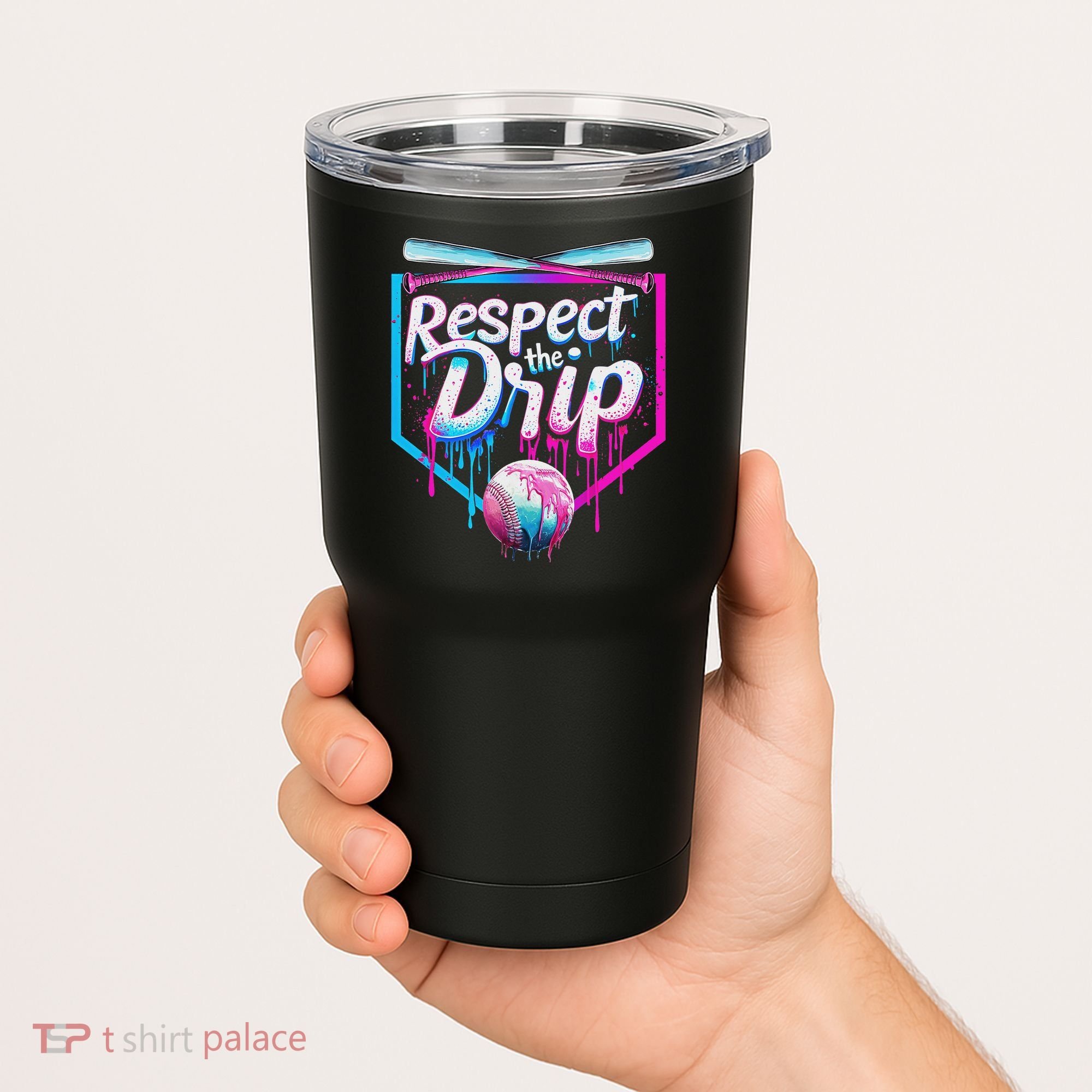 Baseball Drip For Ice Cream Drip Respect The Drip Tumbler