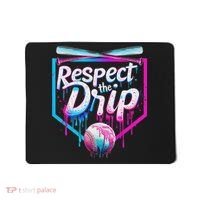 Baseball Drip For Ice Cream Drip Respect The Drip Mousepad thumb 0