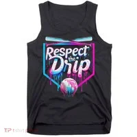 Baseball Drip For Ice Cream Drip Respect The Drip Tank Top thumb 0